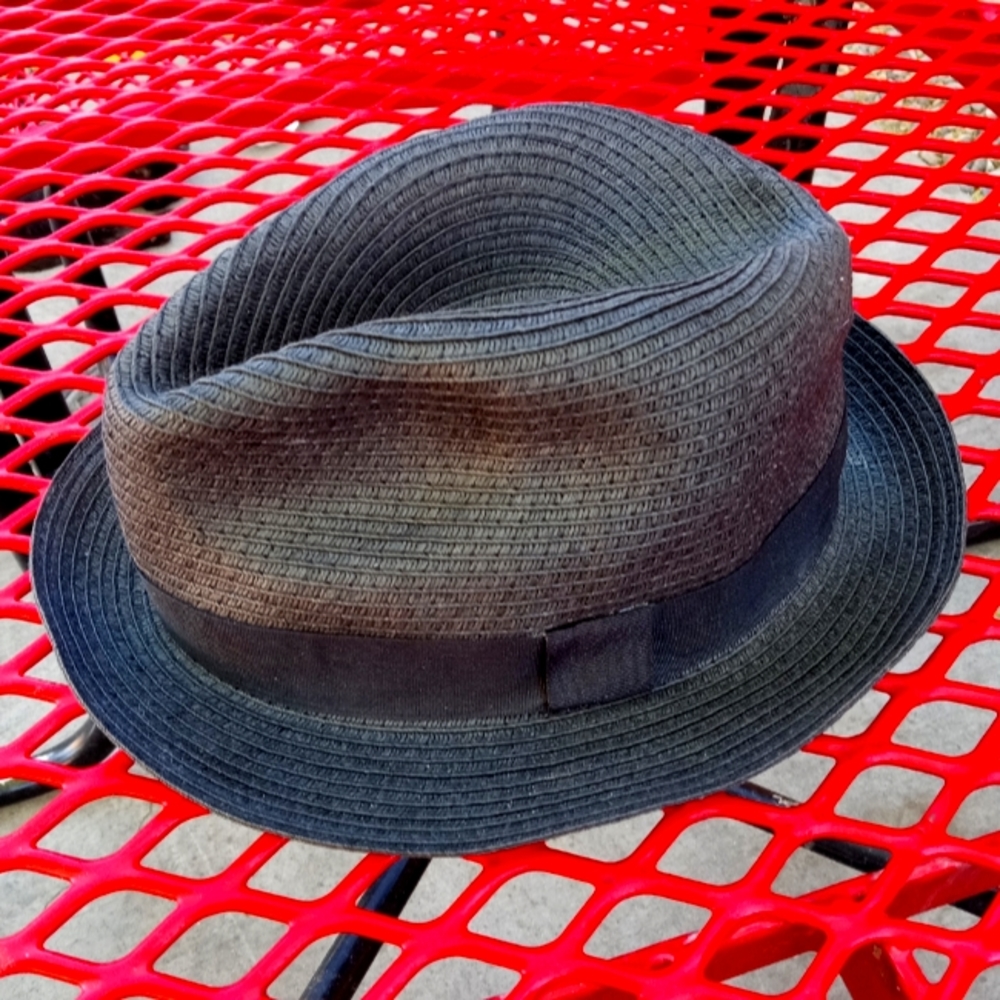 Varvatos Straw Fedora  Black L/XL